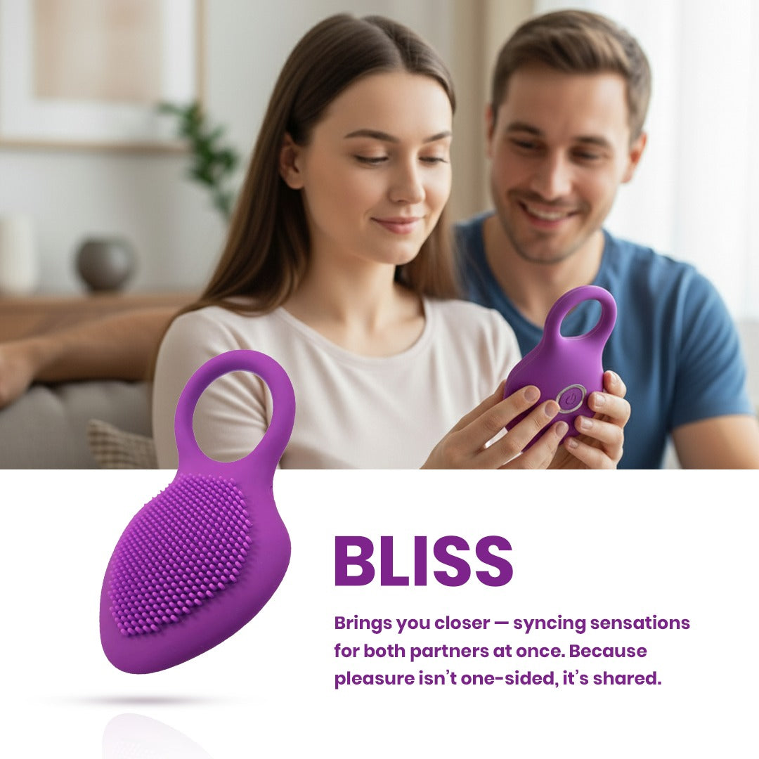 BLISS DUAL VIBRATING RING WITH QUICK-GLIDE