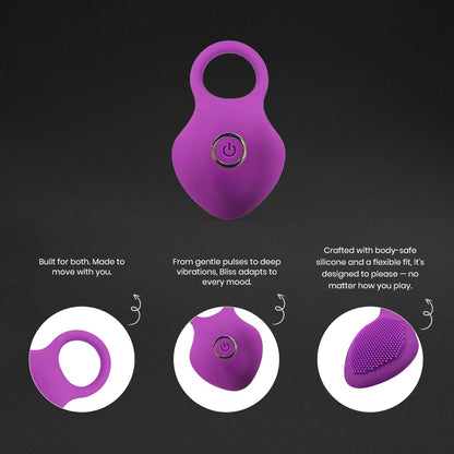 BLISS DUAL VIBRATING RING WITH QUICK-GLIDE