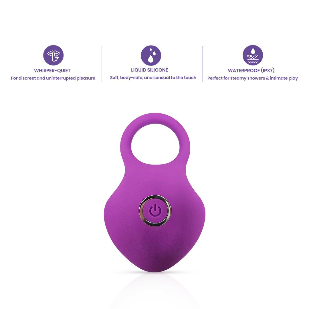 BLISS DUAL VIBRATING RING WITH QUICK-GLIDE